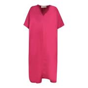 Blanca Vita Körsbär V-Hals Kaftan Klänning Red, Dam