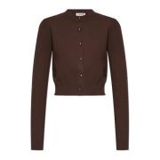 Lanvin Åtsittande kofta Brown, Dam