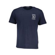 Bikkembergs Tryckt Logotyp Rund Hals T-shirt Blue, Herr