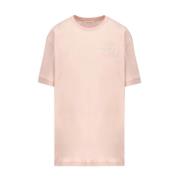 Alexander McQueen Avslappnad Bomull T-shirt Pink, Herr