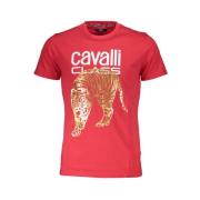 Cavalli Class Tryckt Logot-shirt Red, Herr