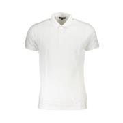 Cavalli Class Vit Bomullspolotröja Broderad Logotyp White, Herr