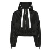 Khrisjoy Svart Crop Windbreaker Jacka Black, Dam