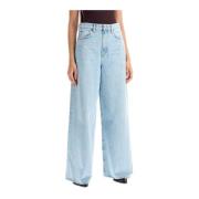 Agolde Wide Leg Nolan Jeans för Män Blue, Dam