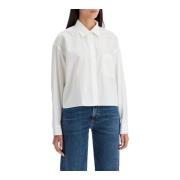 A.p.c. Sophias Boxy Bomull Poplin Skjorta White, Dam