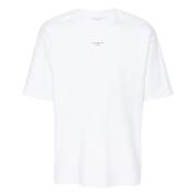 Drole de Monsieur Vit Bomull T-shirt med Slogan Print White, Herr