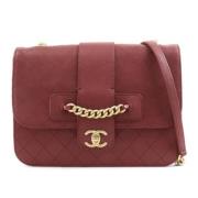 Chanel Vintage Pre-owned Laeder axelremsvskor Red, Dam