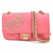 Chanel Vintage Pre-owned Laeder axelremsvskor Pink, Dam