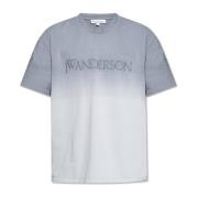 JW Anderson T-shirt med broderat logotyp Gray, Herr