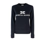 Elisabetta Franchi Cashmere Crewneck Sweater Svart Black, Dam