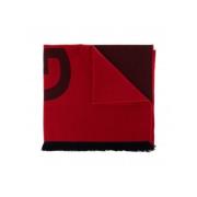 Givenchy Bicolor Logo Contrast Scarf Red, Dam