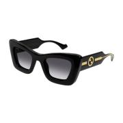 Gucci Svarta solglasögon 1552S med svarta linser Black, Dam
