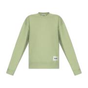 Jil Sander Sweatshirt med logotyp Green, Dam