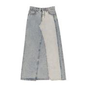 MM6 Maison Margiela Denimkjol med Framknapp Blue, Dam