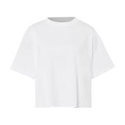 IVY OAK Boxy Bomull T-shirt i Vit White, Dam