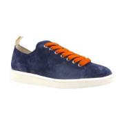 Panchic Blå Mocka Sneakers med Orange Snören Blue, Herr