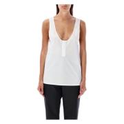 Saint Laurent Vit Tanktop Ärmlös White, Dam