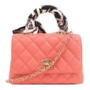 Chanel Vintage Pre-owned Tyg chanel-vskor Pink, Dam