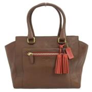 Coach Pre-owned Pre-owned Tyg handvskor Brown, Dam