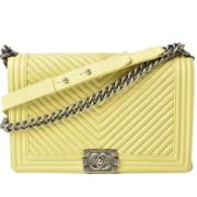 Chanel Vintage Pre-owned Tyg chanel-vskor Yellow, Dam