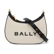 Bally Bar Ellipse Axelväska Beige, Dam