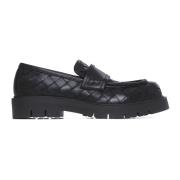 Bottega Veneta Svarta platta skor Elegant stil Black, Dam