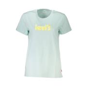 Levi's Blå Bomull Tryckt Logotyp T-shirt Green, Dam