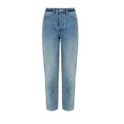Armani Exchange Blå Denim Jeans med Logodetaljer Blue, Dam