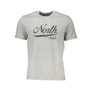 North Sails Tryckt Logotyp Rund Hals T-shirt Gray, Herr
