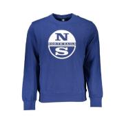 North Sails Borstad Sweatshirt med Logotyptryck Blue, Herr