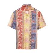 Etro Multifärgad kortärmad bowling skjorta Multicolor, Herr