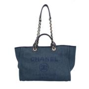 Chanel Vintage Pre-owned Tyg chanel-vskor Blue, Dam