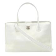 Chanel Vintage Pre-owned Tyg chanel-vskor White, Dam