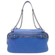 Bottega Veneta Vintage Pre-owned Laeder axelremsvskor Blue, Dam