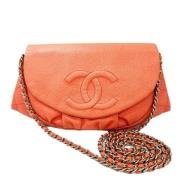 Chanel Vintage Pre-owned Tyg chanel-vskor Orange, Dam