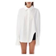 The Attico Vit Diana Skjorta Bomull Oversized White, Dam