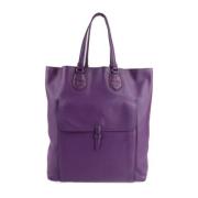 Bottega Veneta Vintage Pre-owned Laeder totevskor Purple, Dam