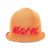 Marni Orange Hatt för Stilfull Look Orange, Dam
