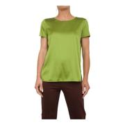 Max Mara Avslappnad Bomull T-shirt Green, Dam