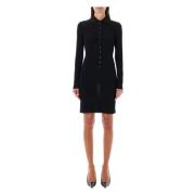 Tom Ford Svart Mini Polo Klänning Aw24 Black, Dam