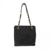 Chanel Vintage Pre-owned Tyg chanel-vskor Black, Dam