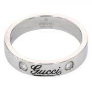 Gucci Vintage Pre-owned Vitt guld ringar Gray, Dam