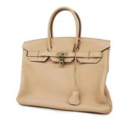 Hermès Vintage Pre-owned Tyg handvskor Beige, Dam