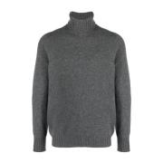 Drumohr Antracit Sweater Dolcevita Tubico Gray, Herr