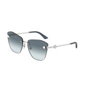 Jimmy Choo Blå Gradient Silverram Solglasögon Gray, Unisex