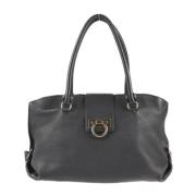 Salvatore Ferragamo Pre-owned Pre-owned Tyg totevskor Black, Dam