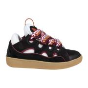 Lanvin Läder Sneakers Svart/Bordeaux Aw24 Black, Dam