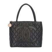 Chanel Vintage Pre-owned Laeder totevskor Black, Dam