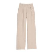 Ines De La Fressange Paris Hector beige linnebyxor Beige, Dam