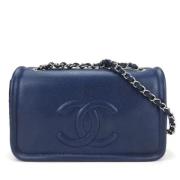 Chanel Vintage Pre-owned Tyg chanel-vskor Blue, Dam